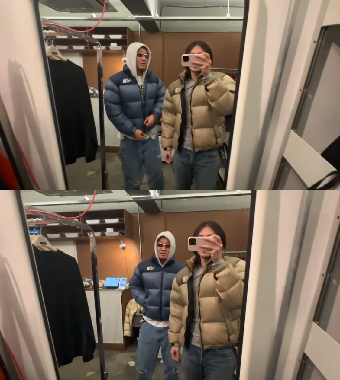 [M] 노스페이스 눕시 700 센터 로고 블루 네이비 (국내 L) 상품이미지2