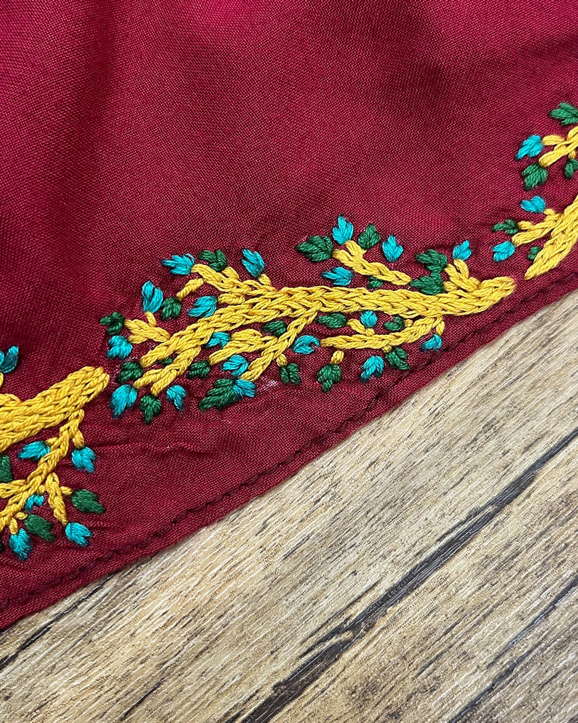 [ frisilroom ] 레드 스모킹 자수 원피스 상품이미지4