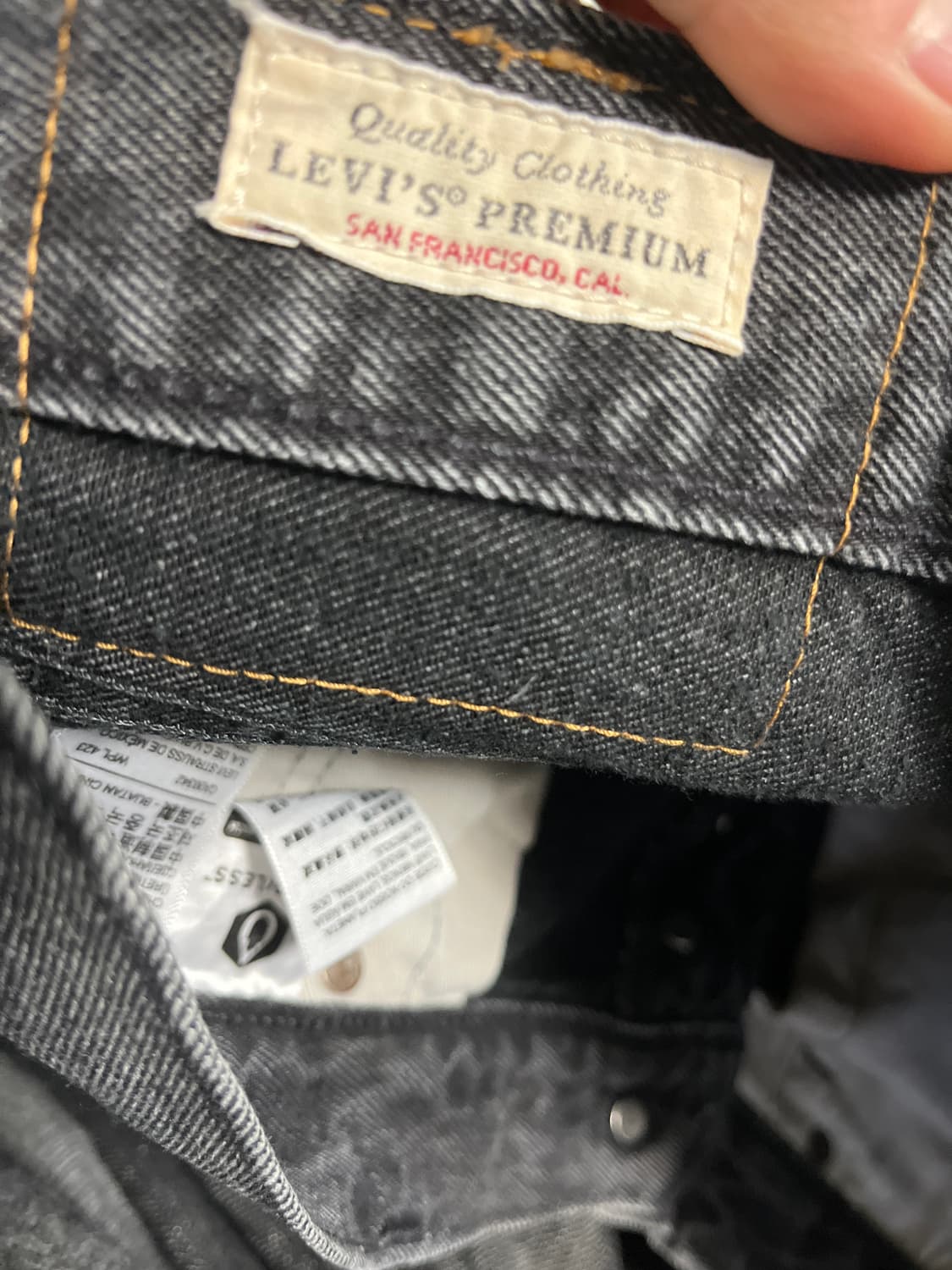 리바이스 501셀비지 32x32 Black Washed 상품이미지6