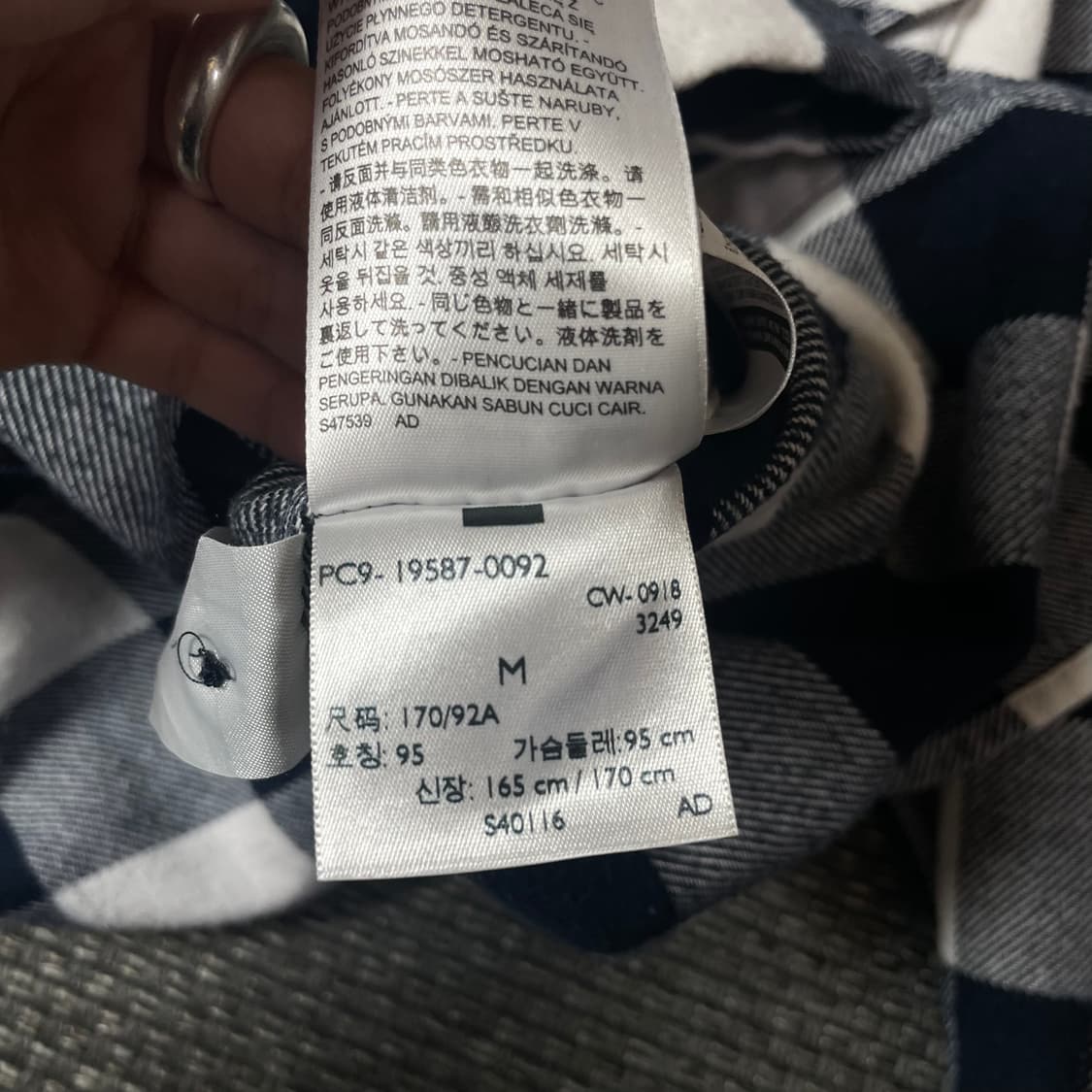 리바이스 블랙 화이트 투포켓 코듀로이 긴팔 셔츠 M 상품이미지7