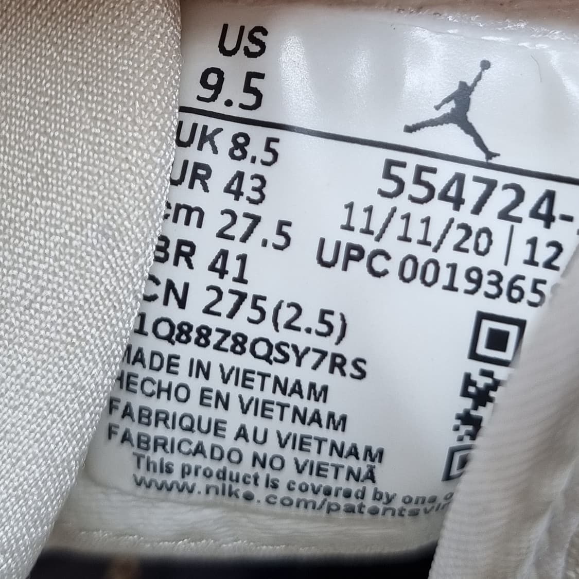 나이키 에어조던1 화이트 미드275 상품이미지6