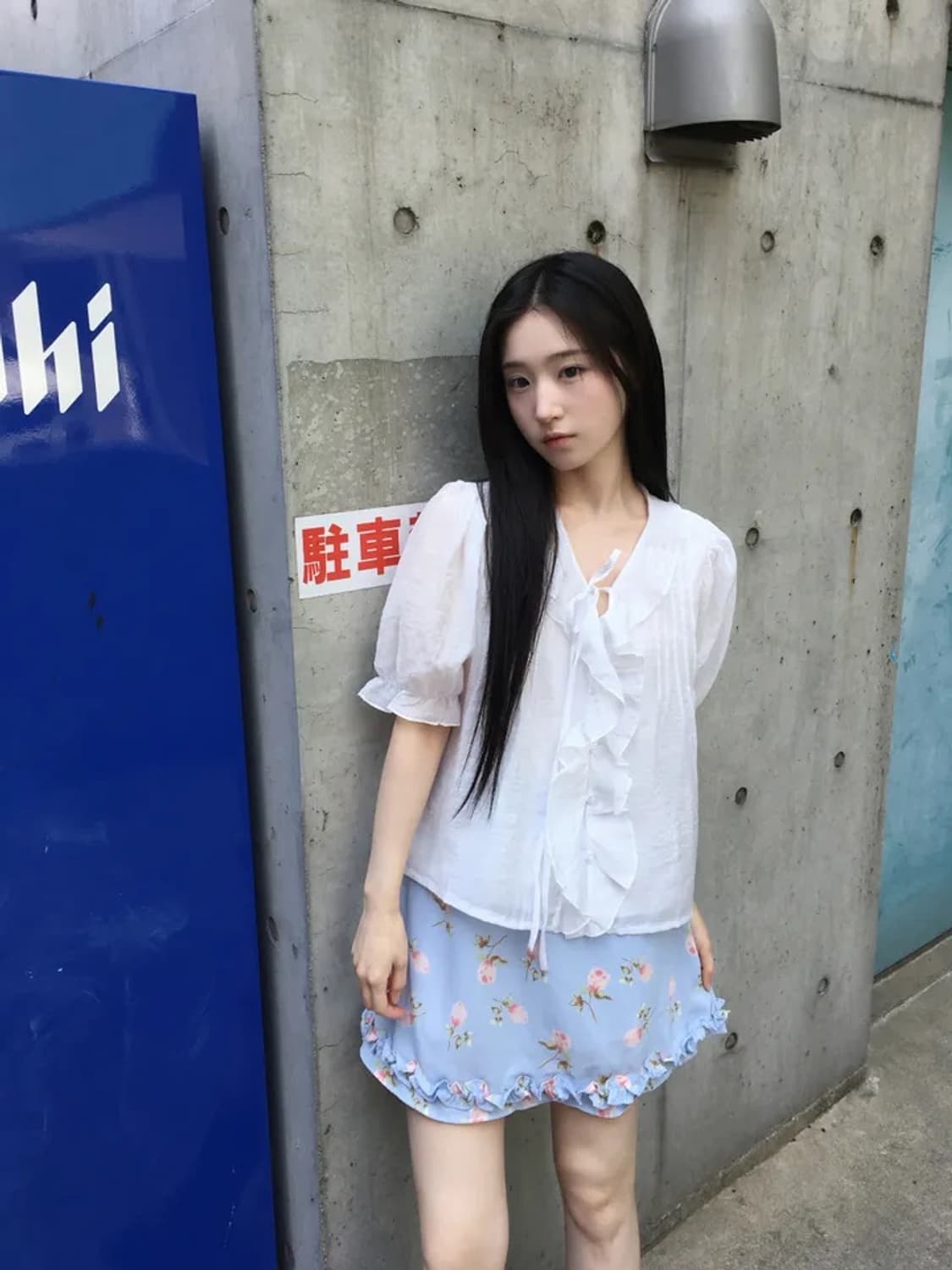 데이빈 빈티지 쉬폰 프릴 스트링 블라우스 상품이미지2