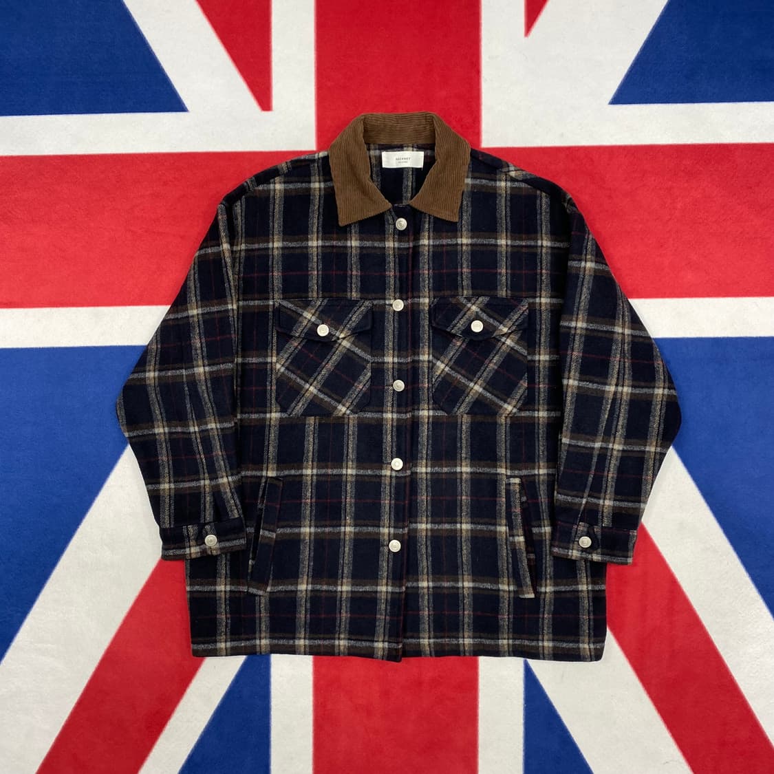 빈티지 플란넬 셔츠자켓 여성free 상품이미지1