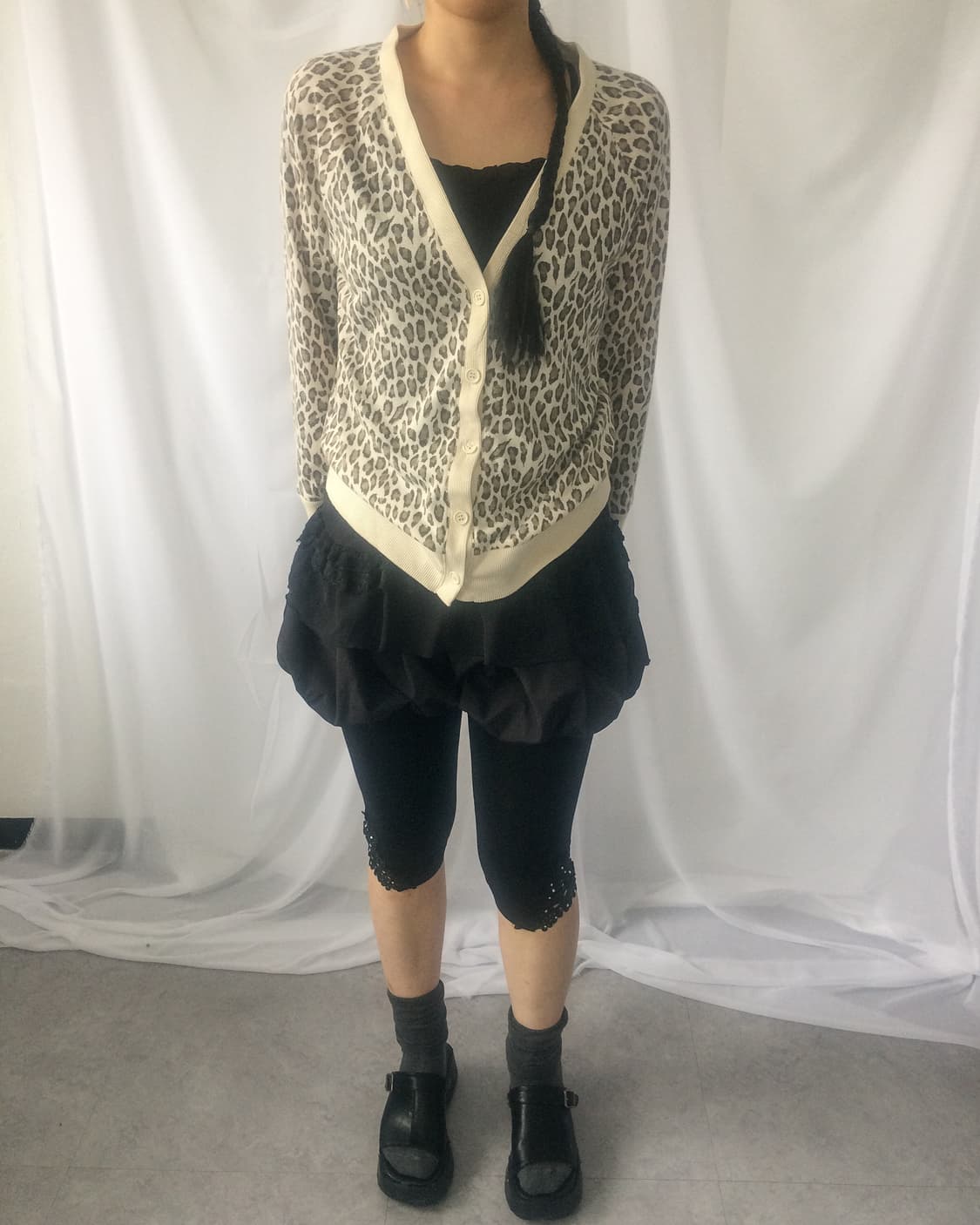 Leopard pattern cardigan 상품이미지1