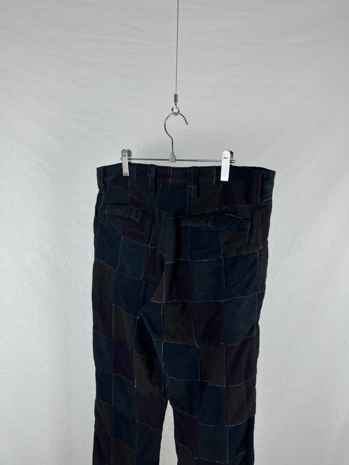 Vintage (maede in japan) 패치워크 코튼 부츠컷팬츠 상품이미지5