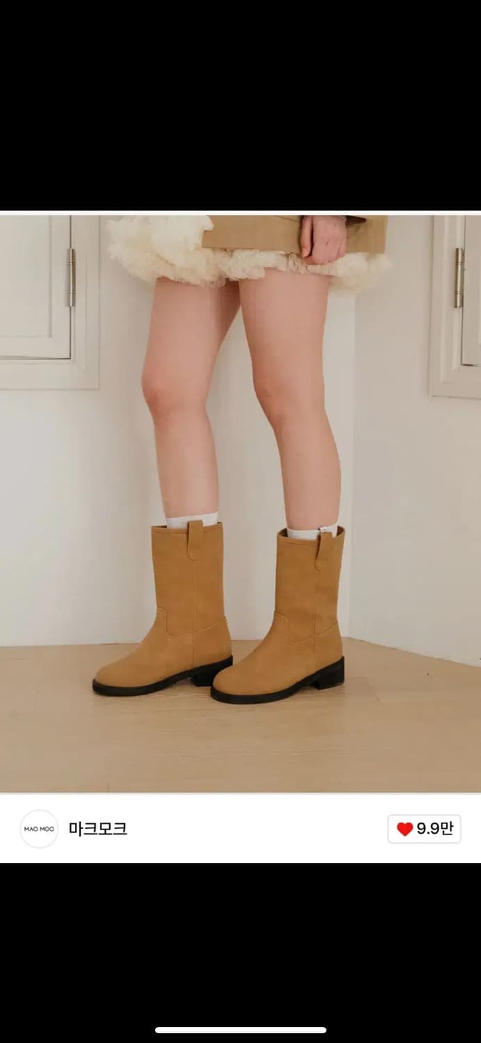 230 마크모크 빈티지 무드 미들부츠 4cm 상품이미지1
