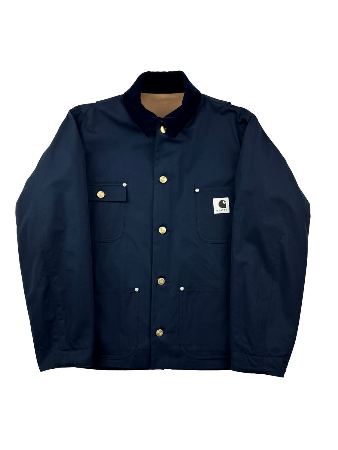 사카이 x 칼하트 WIP 리버시블 덕 자켓 베이지 네이비 상품이미지3