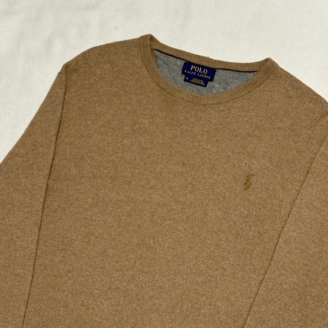 XL 폴로랄프로렌 울 라운드넥 베이지 니트 상품이미지1