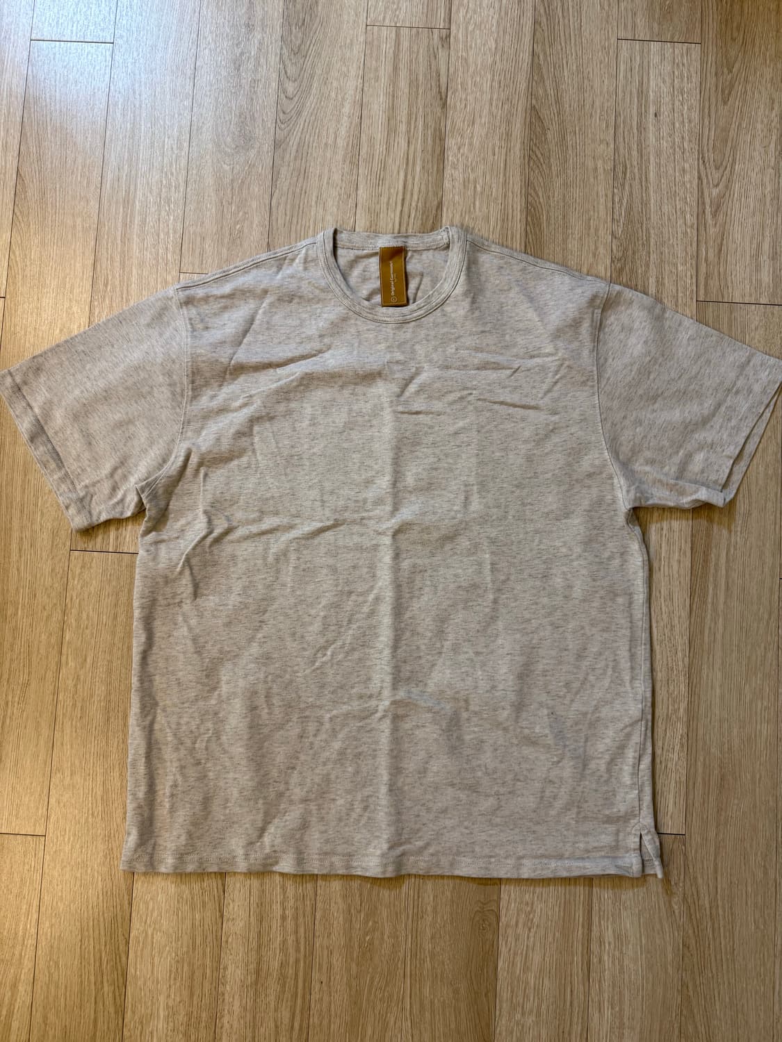 프리즘웍스 OG 더블 립 오버사이즈 티셔츠 오트밀 블랙 L 상품이미지6