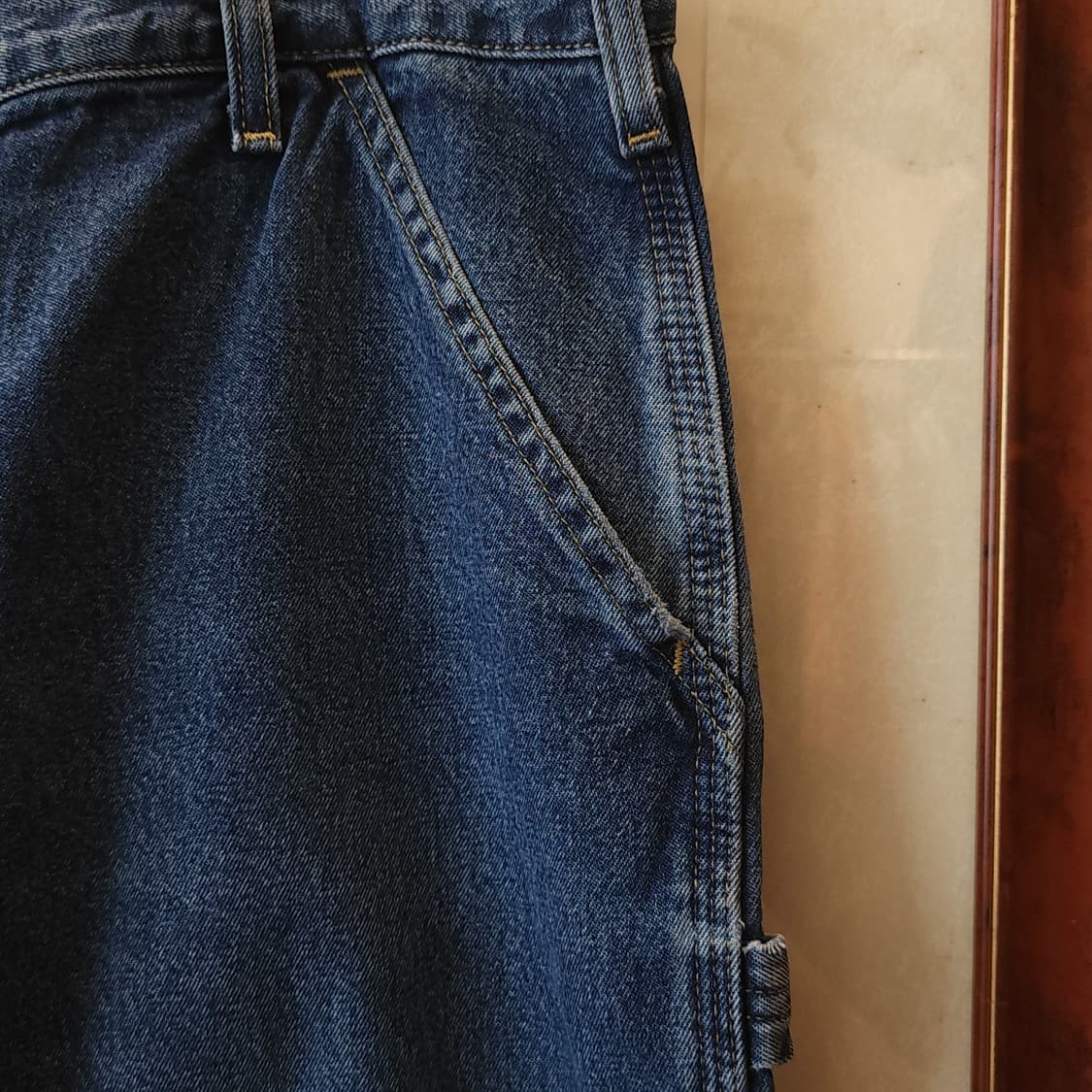 칼하트 싱글니 카펜터 데님팬츠 트레디셔널 워크팬츠 35x30 상품이미지4