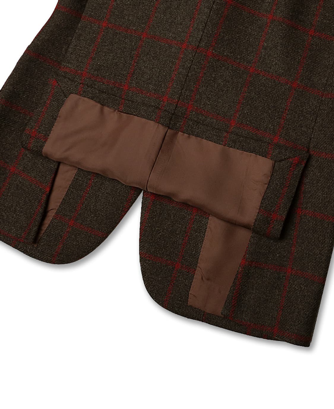 빔즈 에프 [Beams F] 브라운 레드 포인트 체크 스포츠 자켓 상품이미지4