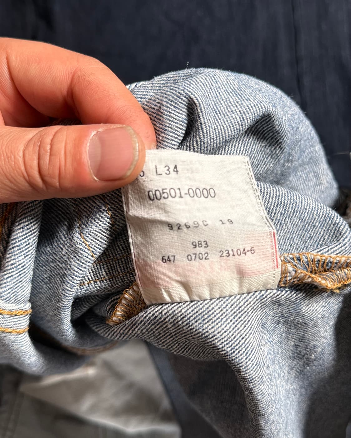 00‘s 리바이스 501 스트레이트핏 데님 팬츠 35 상품이미지5