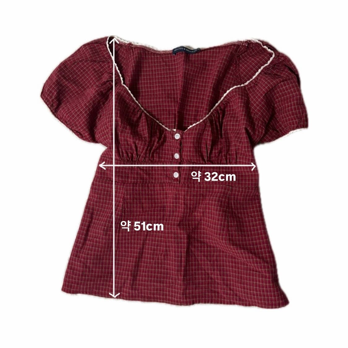 브랜디멜빌 BRANDY MELVILLE 체크 블라우스 상품이미지2