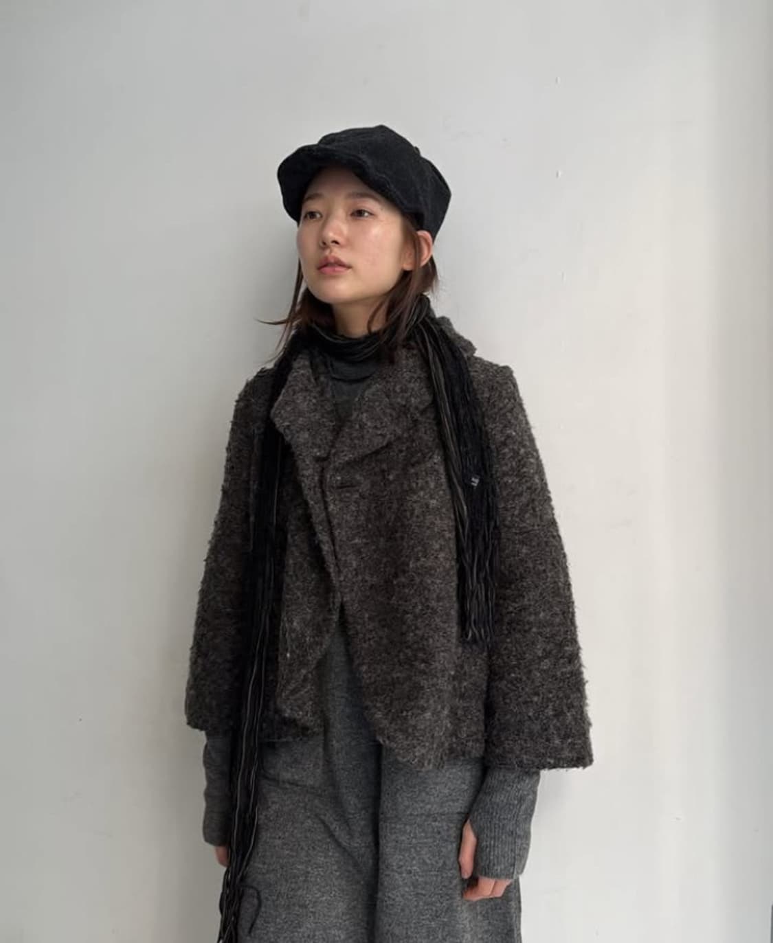 낙원 빈티지 그레이 숏코트 상품이미지1