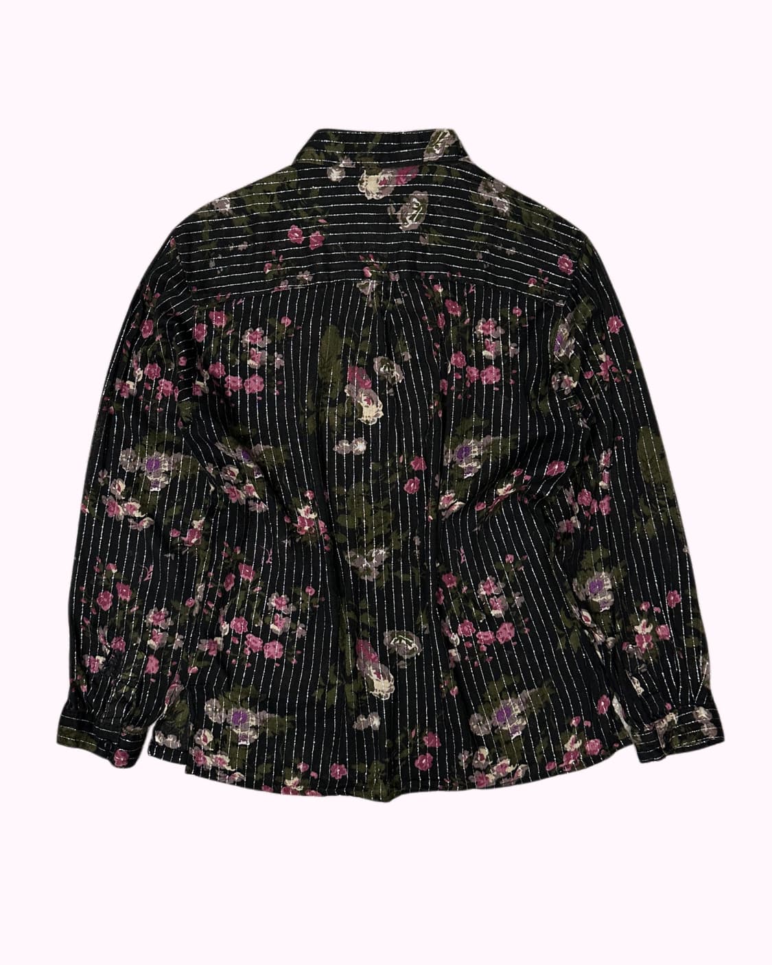 gliter stripe flower shirt 상품이미지4