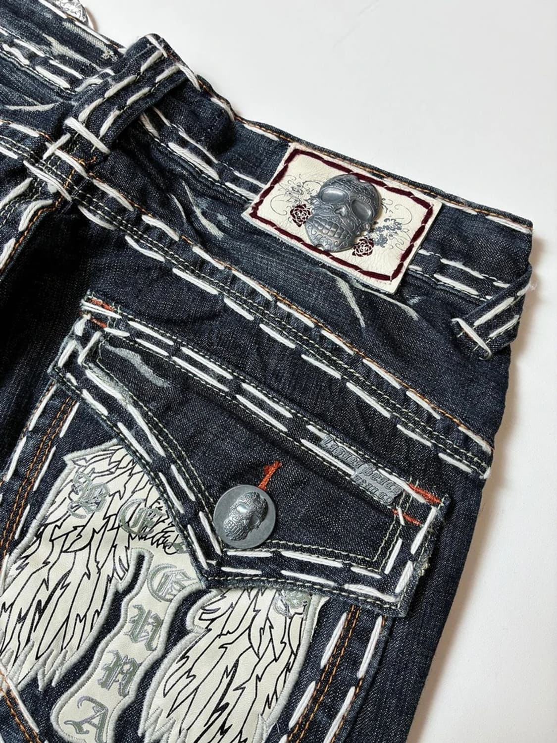 라구나비치00's Y2K 펑크 데드스탁 스티치 자수 데님팬츠 PN8830 상품이미지2