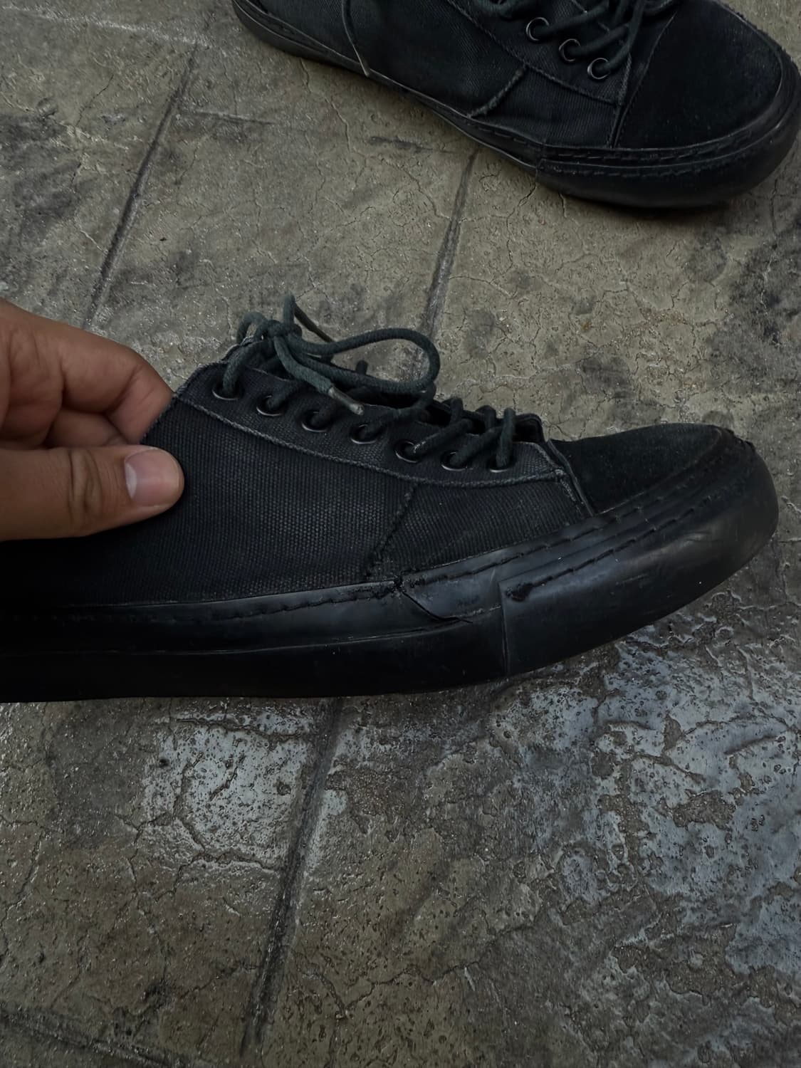 요지야마모토 뿌르옴므 캔버스 로우컷 스니커즈 상품이미지4