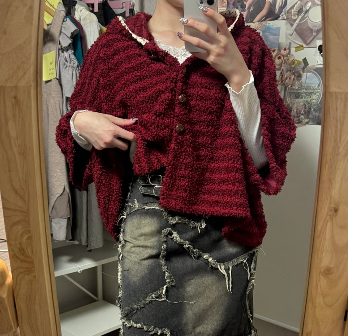 성냥팔이 모리걸 하구미 레드 후드 망토 상품이미지1