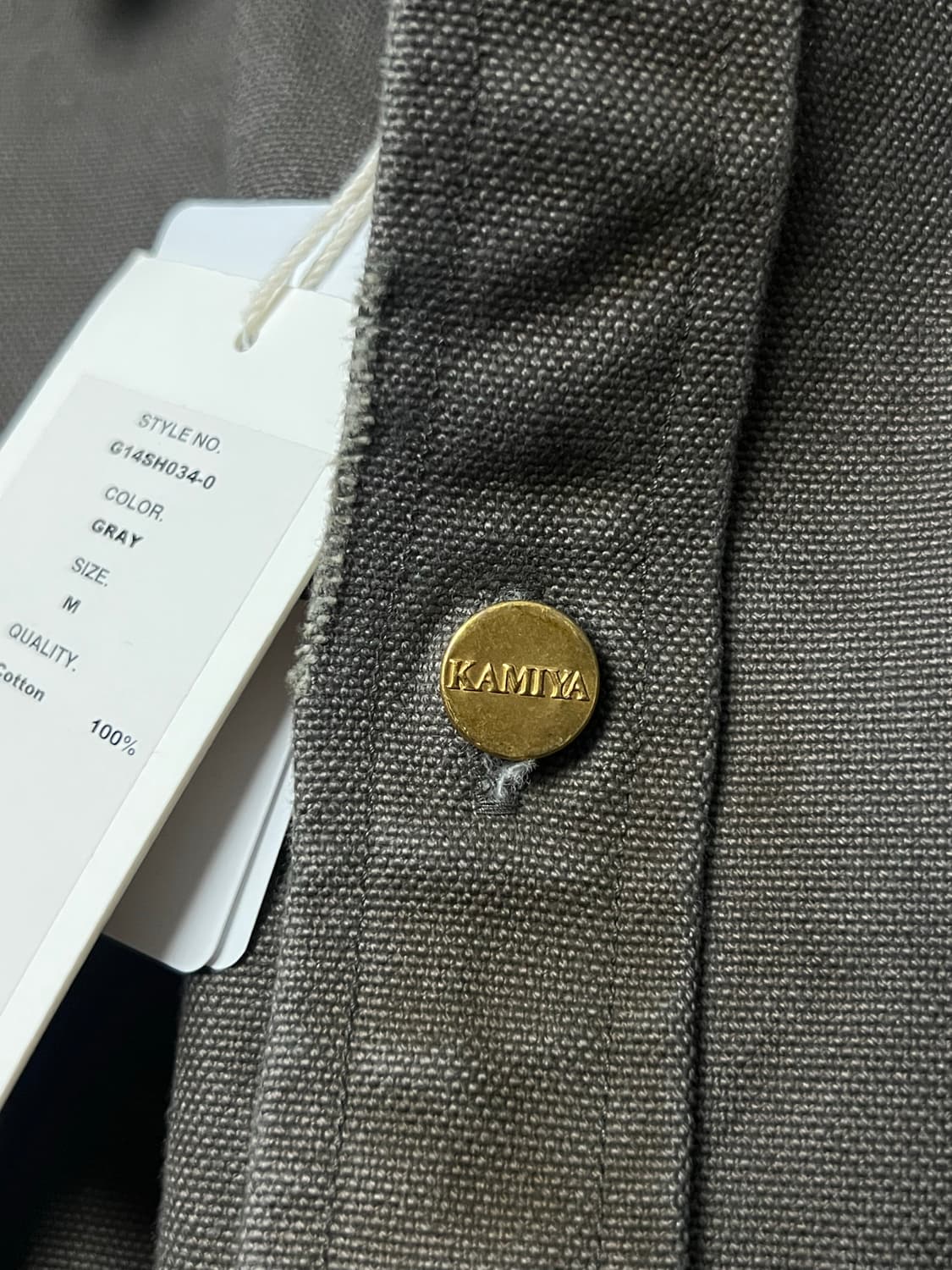 카미야 25SS 보로 덕 페인팅 셔츠 자켓 그레이 상품이미지5