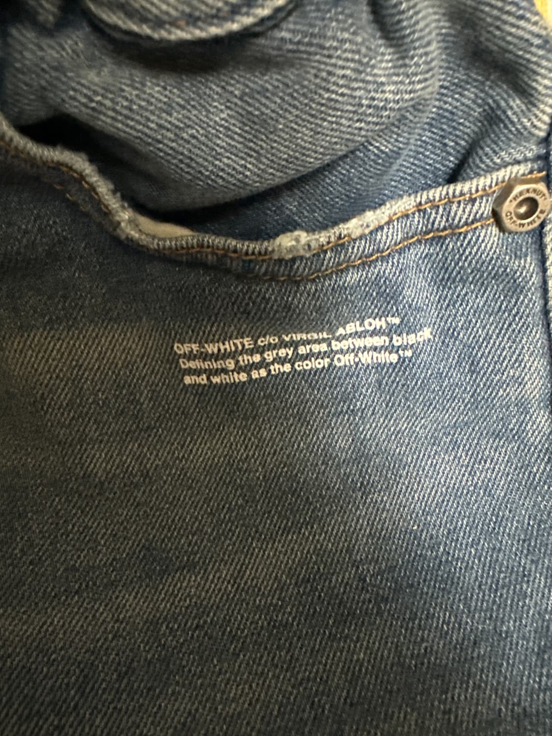 오프화이트(Off-White)디아고날(Diagonal) 벨티드 데님 팬츠 상품이미지4