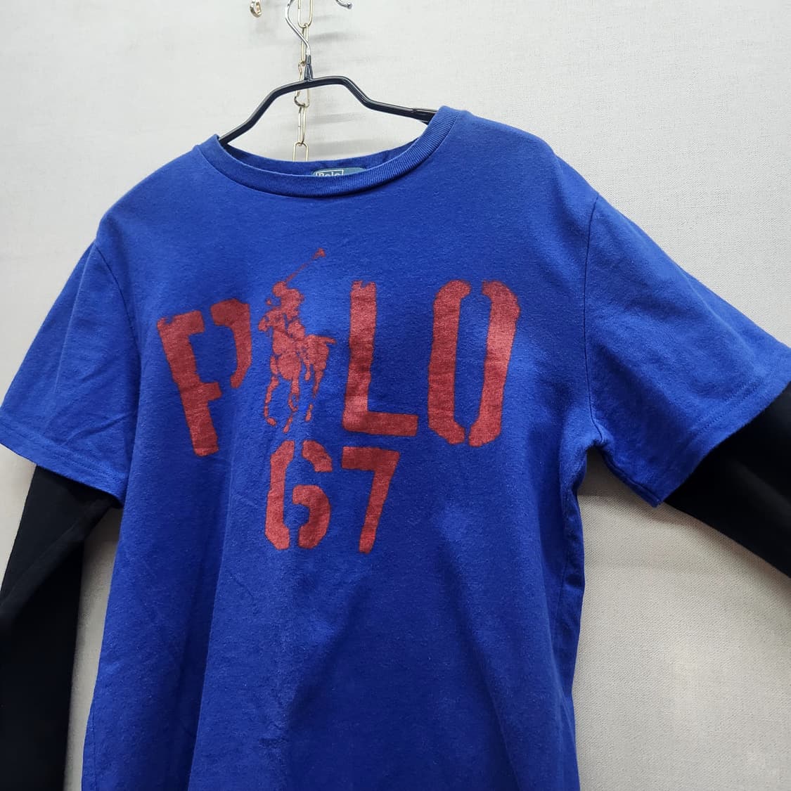 올드스쿨 폴로랄프로렌 빈티지 로고 레이어드 긴팔티 S~M 상품이미지3