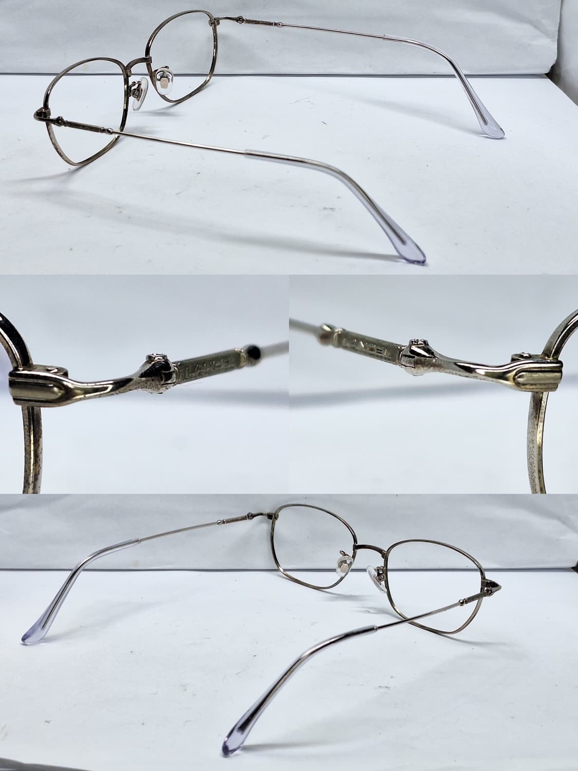 80s 빈티지 LANCEL 란셀 클래식 타원형 안경테 50mm/일본 수입 상품이미지6