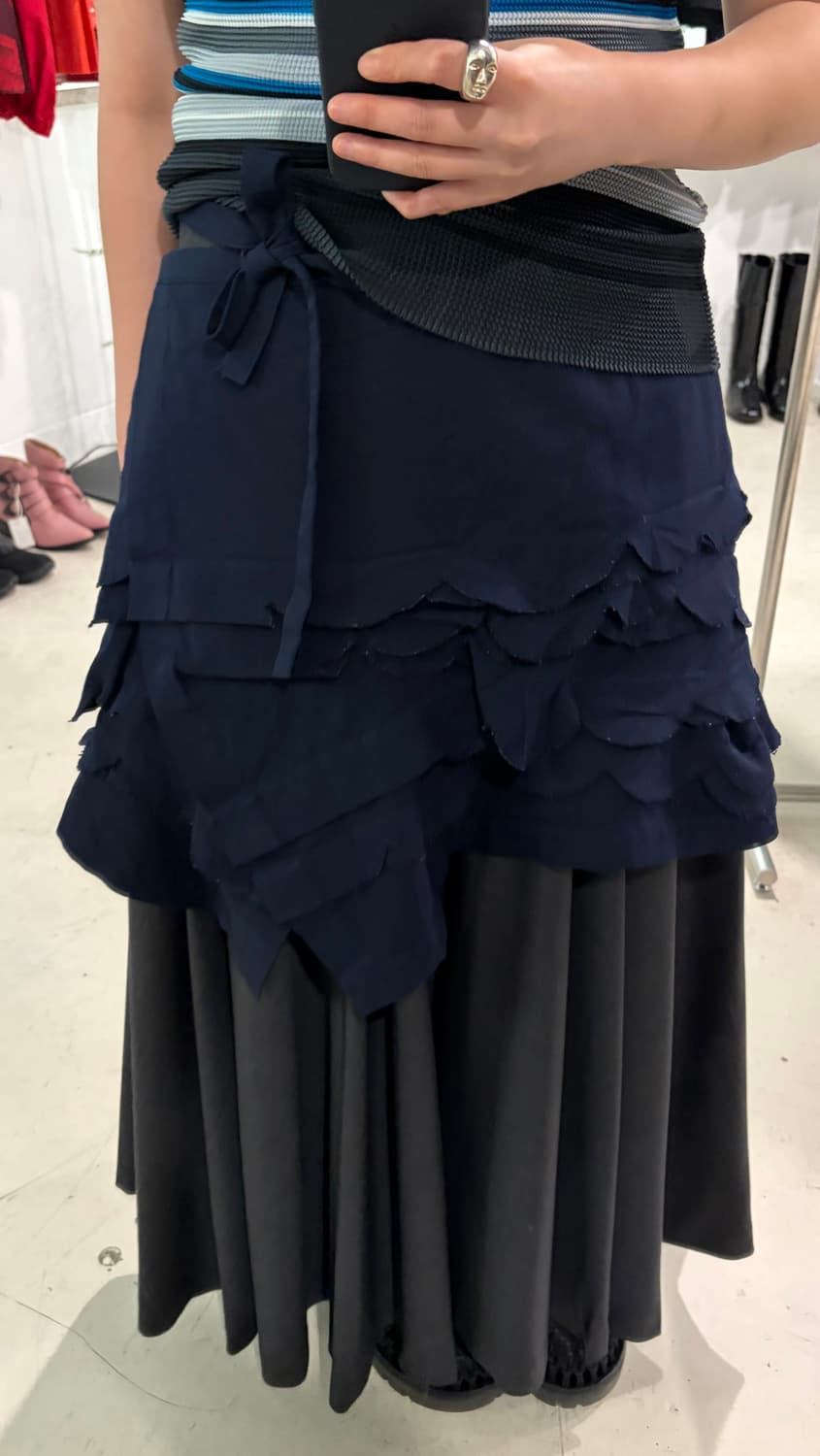 Scalloped Hem Wrap Skirt 상품이미지9