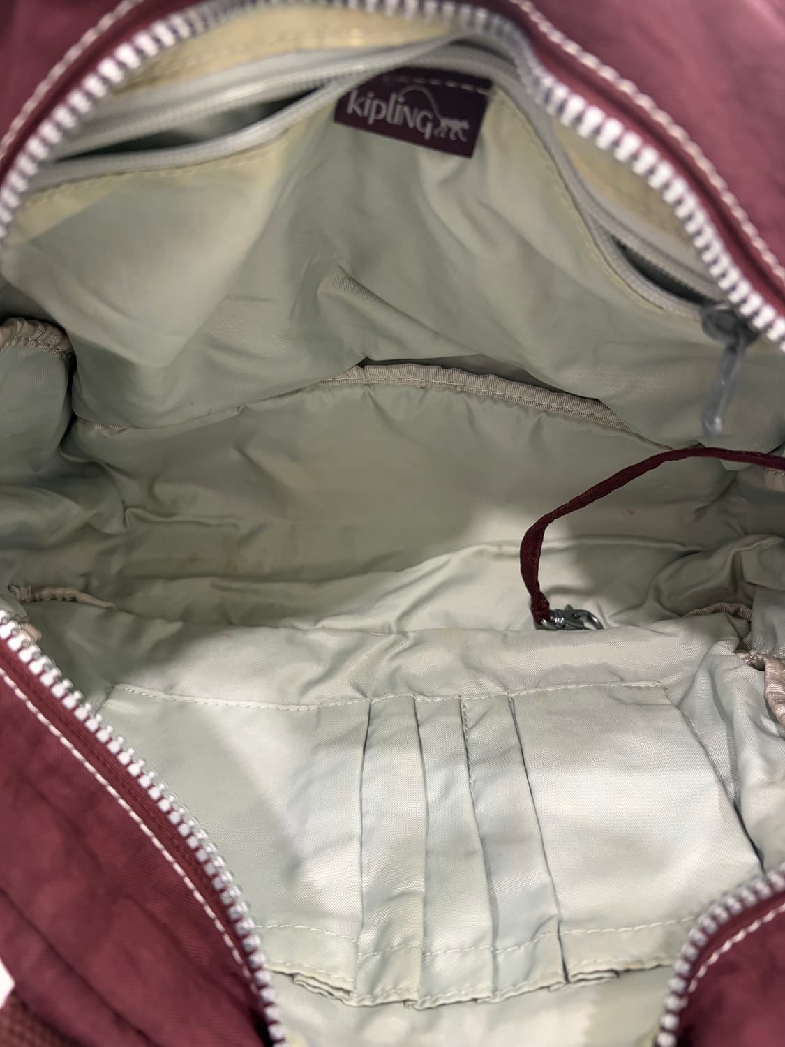 92. 키플링 와인색 버건디 숄더백 가방 상품이미지3