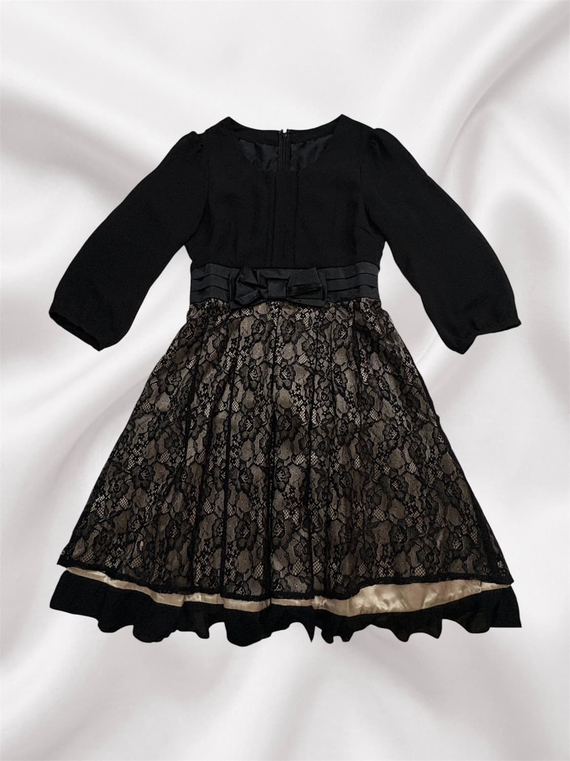 일브 세실맥비 스타일의 레이스 리본 원피스 상품이미지2
