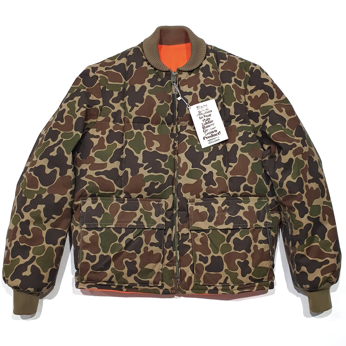 80s 에디바우어 카모 다운 자켓 리버시블 42 (105) 상품이미지1