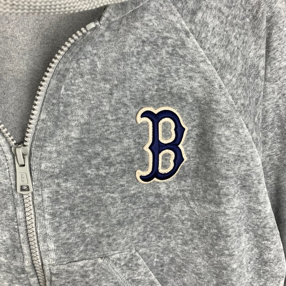 MLB 보스턴 그레이 플리스 후드집업 상품이미지4