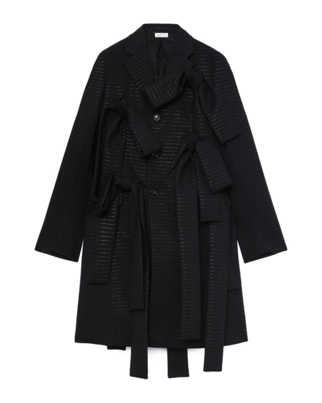 새상품 꼼데가르송 옴므플러스 블랙 벨티드 롱코트 XS 상품이미지2