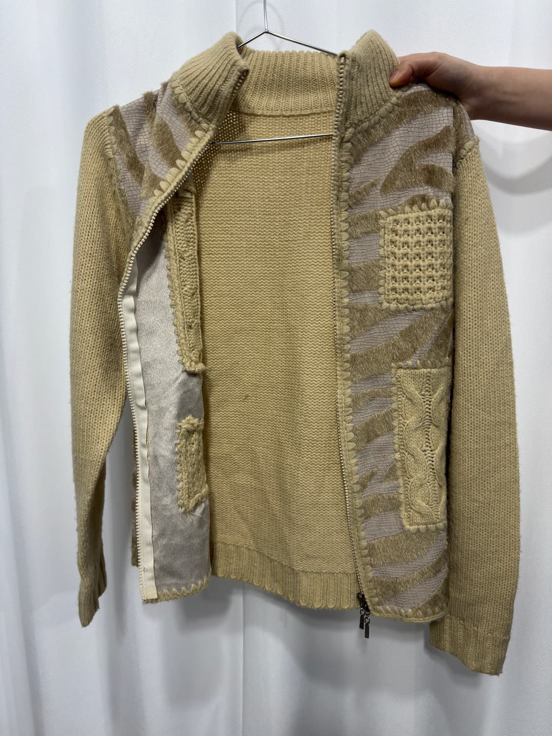 design knit twoway zipup 상품이미지5