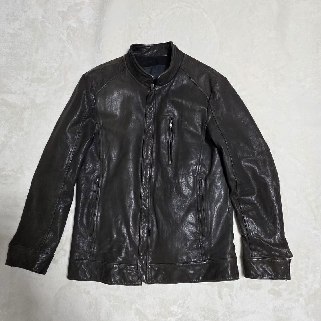 (95)앤드지 이태리 베지터블 양가죽 점퍼 차콜그레이 상품이미지1