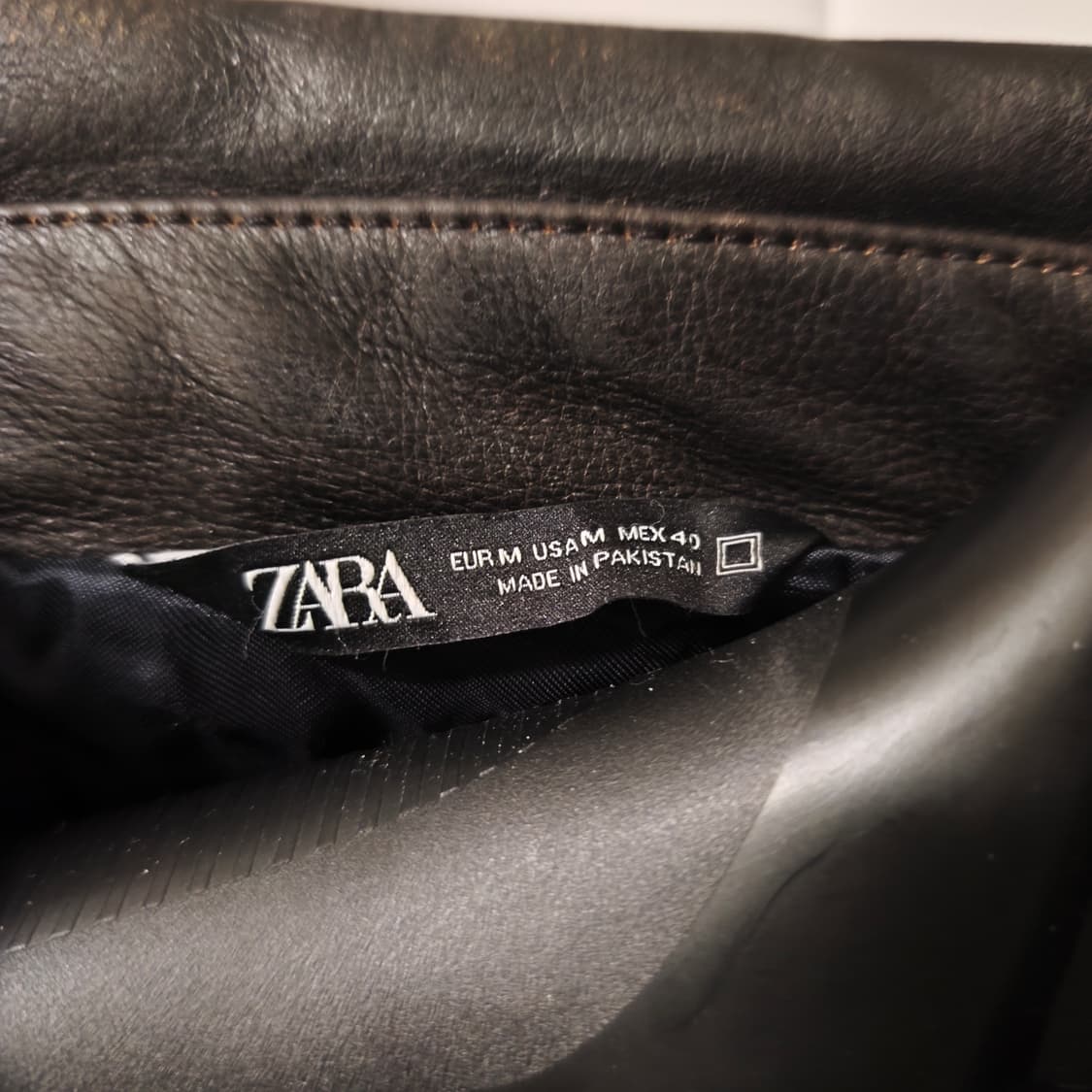 [M] 자라 A2 가죽 자켓 (소가죽) 상품이미지9