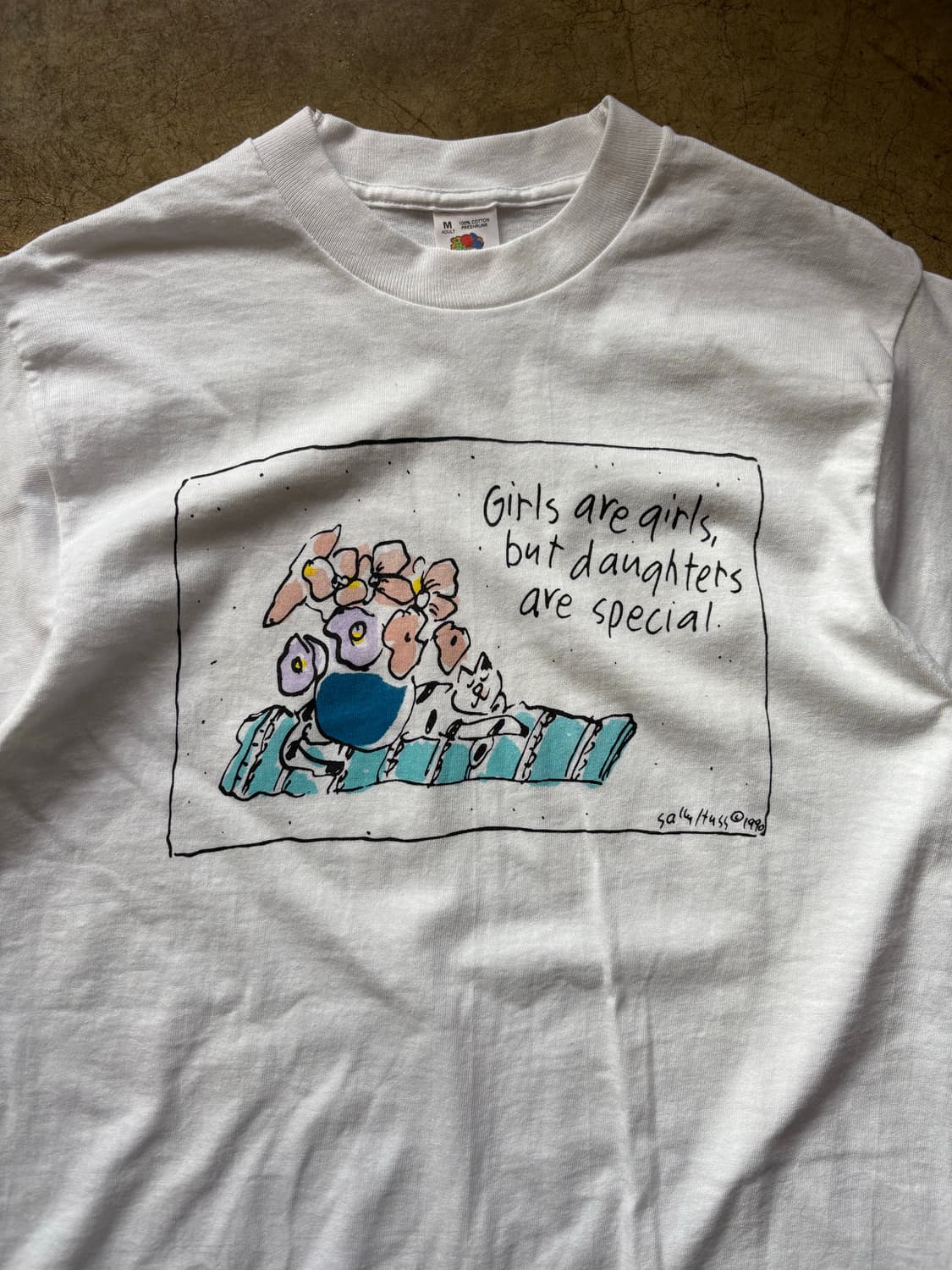 1990s usa 샐리 허스 아트 빈티지 티셔츠 상품이미지3