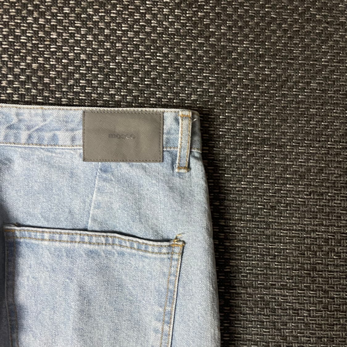 (33) 모스코 연청 와이드 데님 팬츠 L 상품이미지7