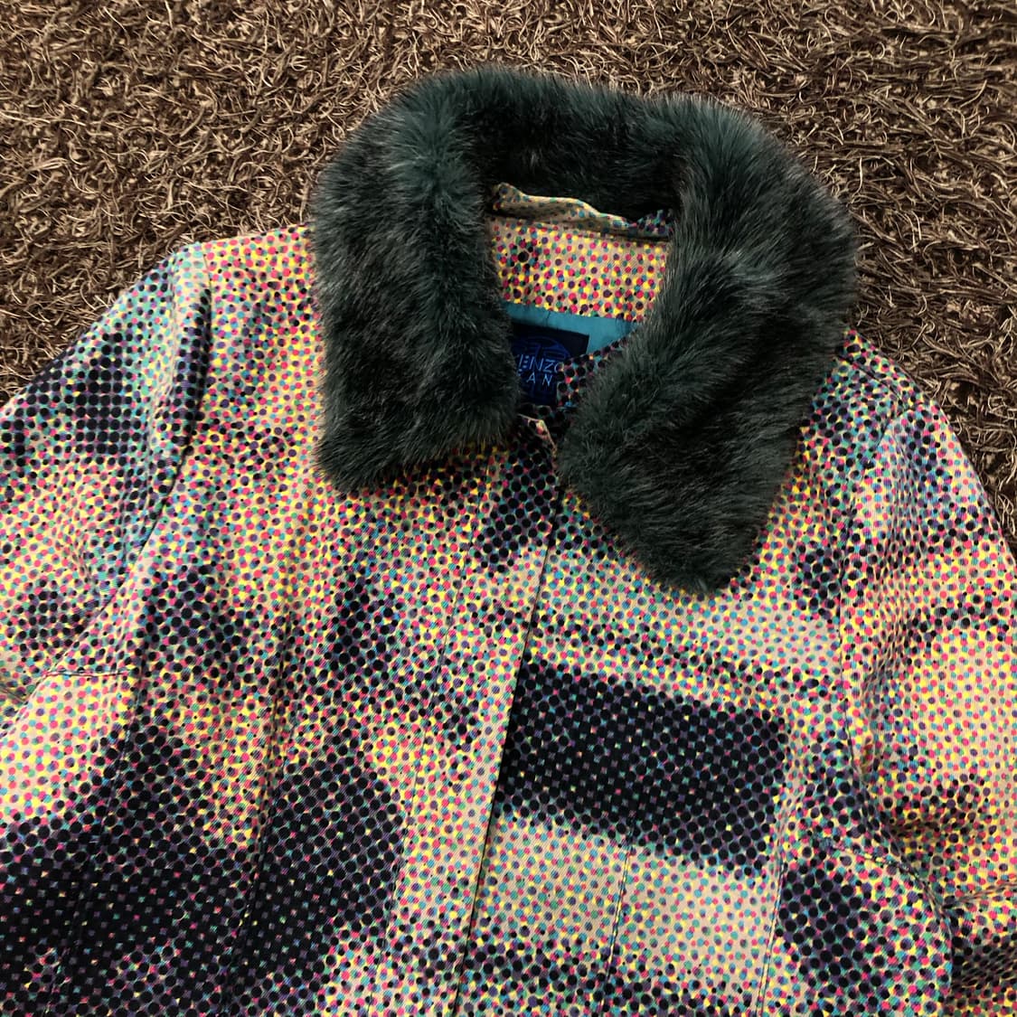 겐조 퍼 카라 멀티컬러 도트 패턴 자켓 상품이미지2