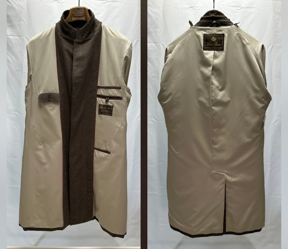 로로피아나 헤링본 싱글 브레스티드 울코트 52(105~110) 판매 상품이미지8