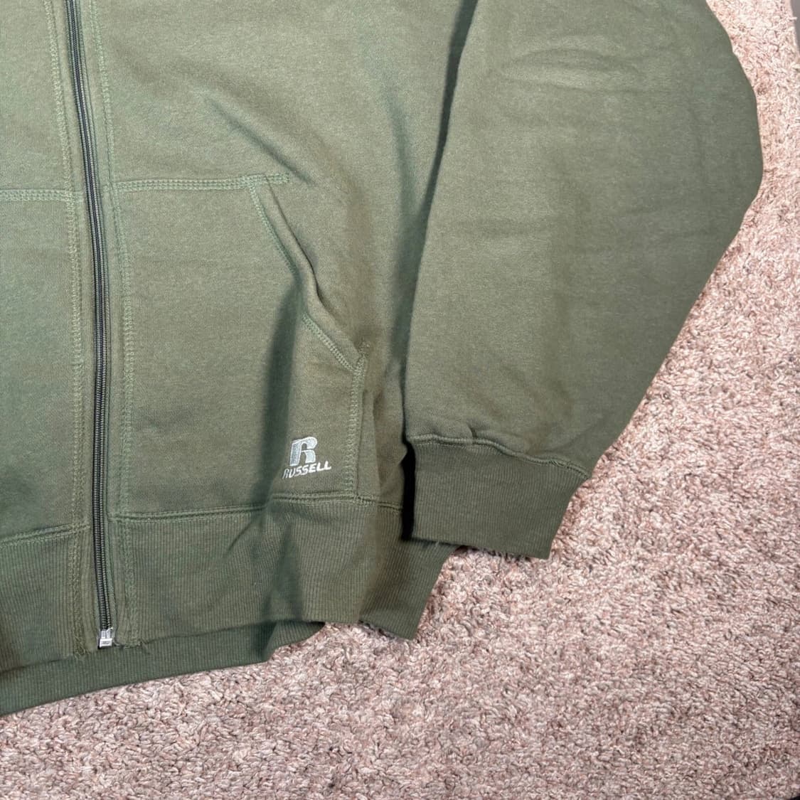 러셀 애슬레틱 스웻 후드집업 올리브 그린 상품이미지2