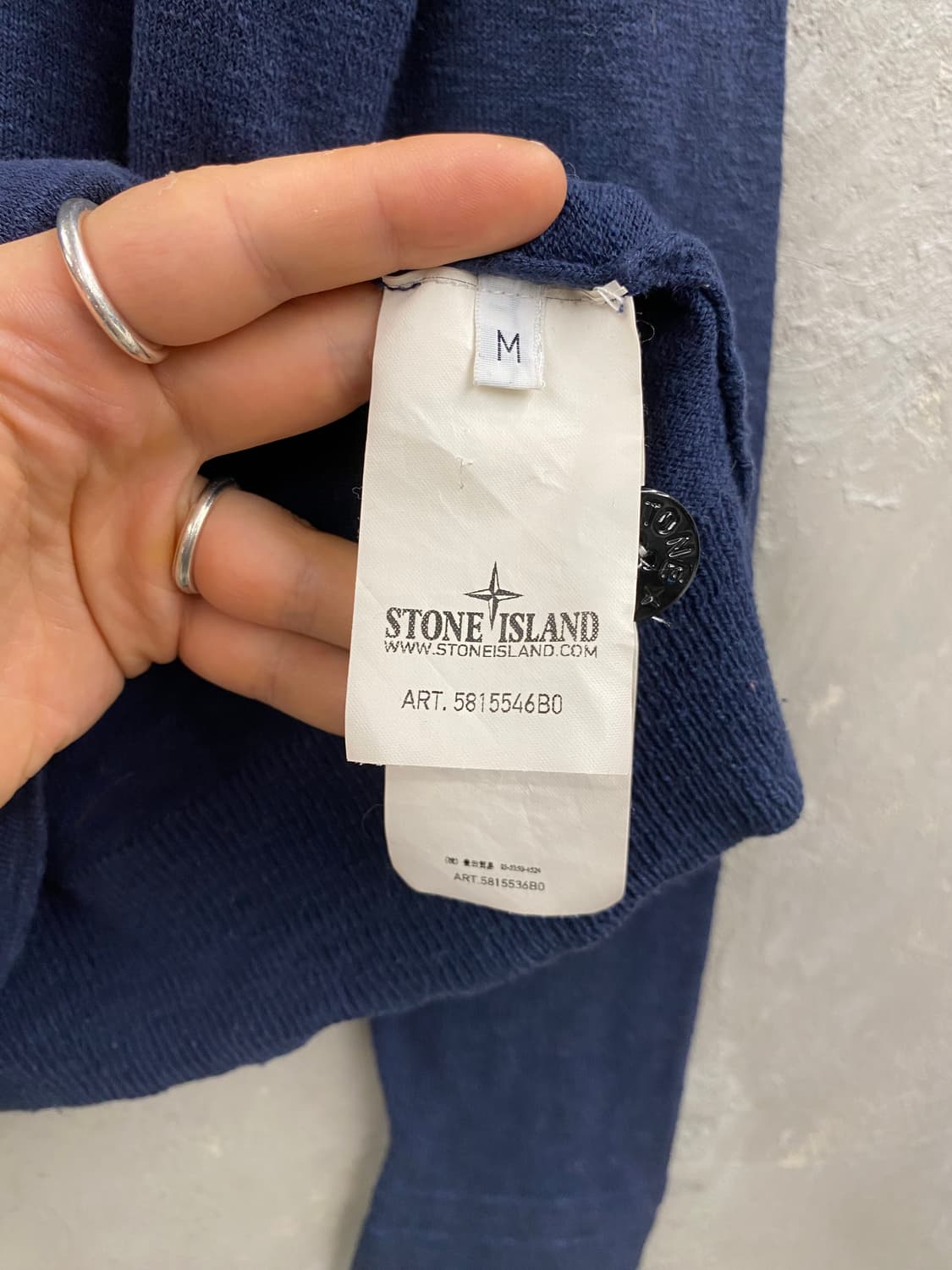 [M] Stone Island 스톤아일랜드 버튼업 네이비 니트 상품이미지9