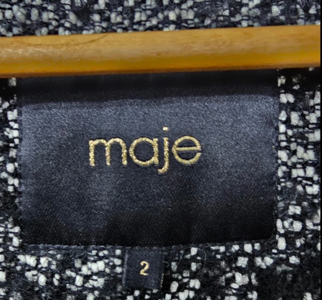 Maje 마쥬 트위드 자켓 블랙/화이트 ~55반 상품이미지7