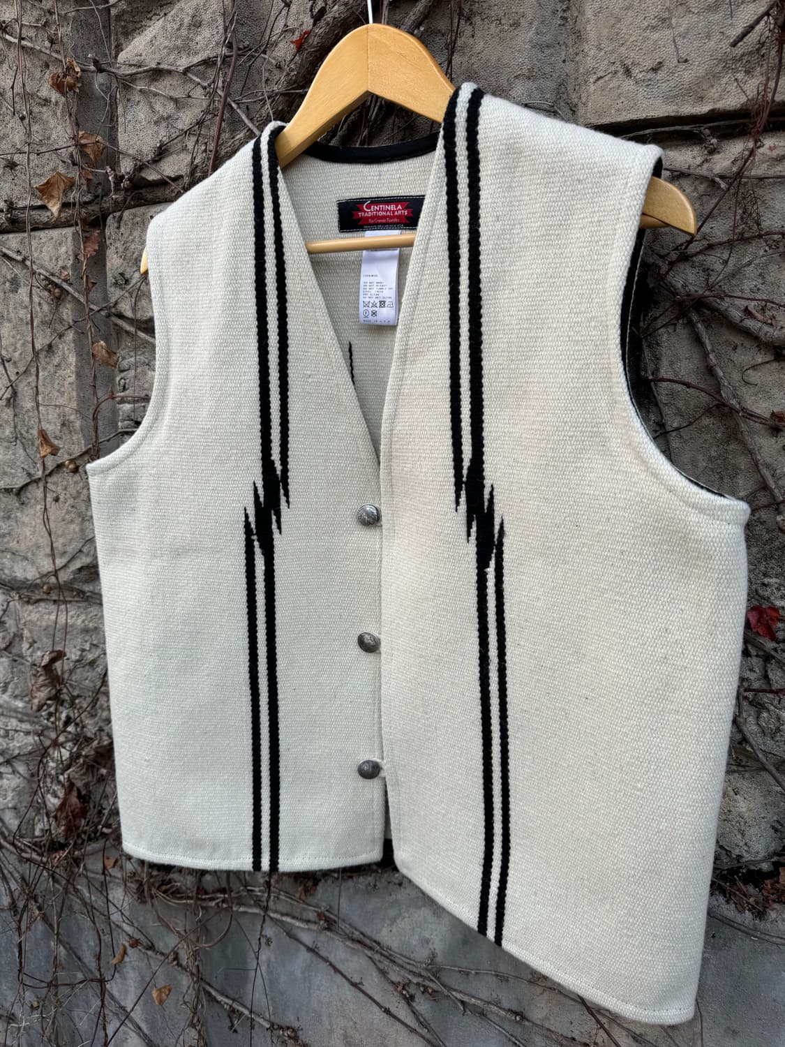 센티넬라 오르테가 핸드 우븐 울 치마요 베스트 조끼 빅사이즈 상품이미지3