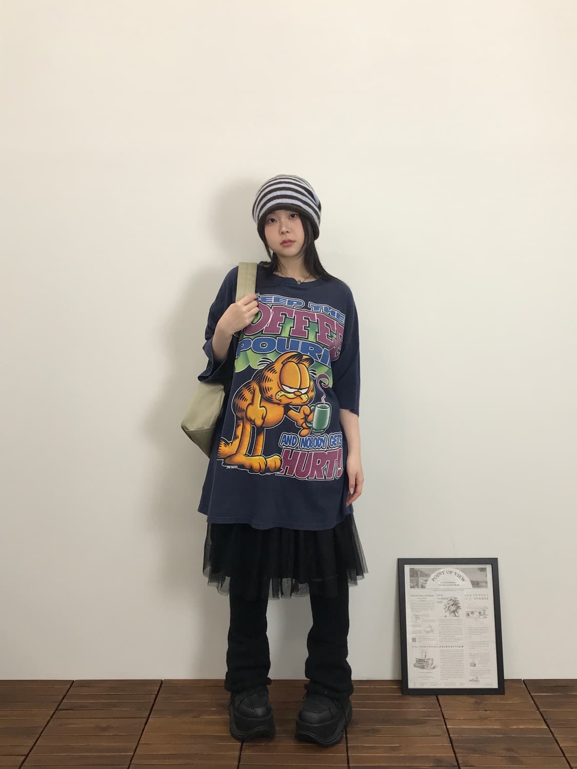 00's Garfield Big Graphic Oversize Tee 상품이미지1