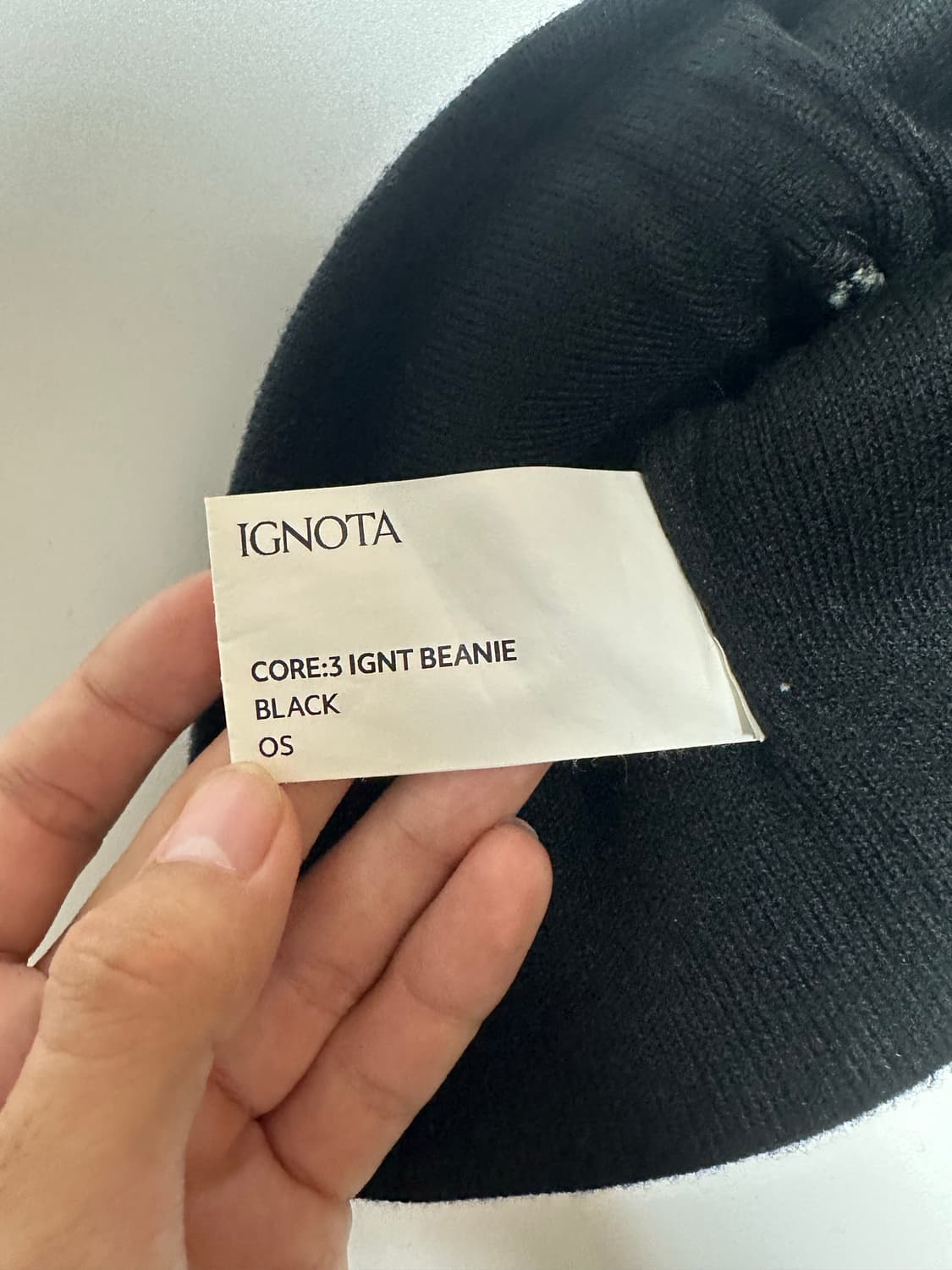 이그노타 코어:3 비니 CORE:3 IGNT BEANIE 블랙 상품이미지3