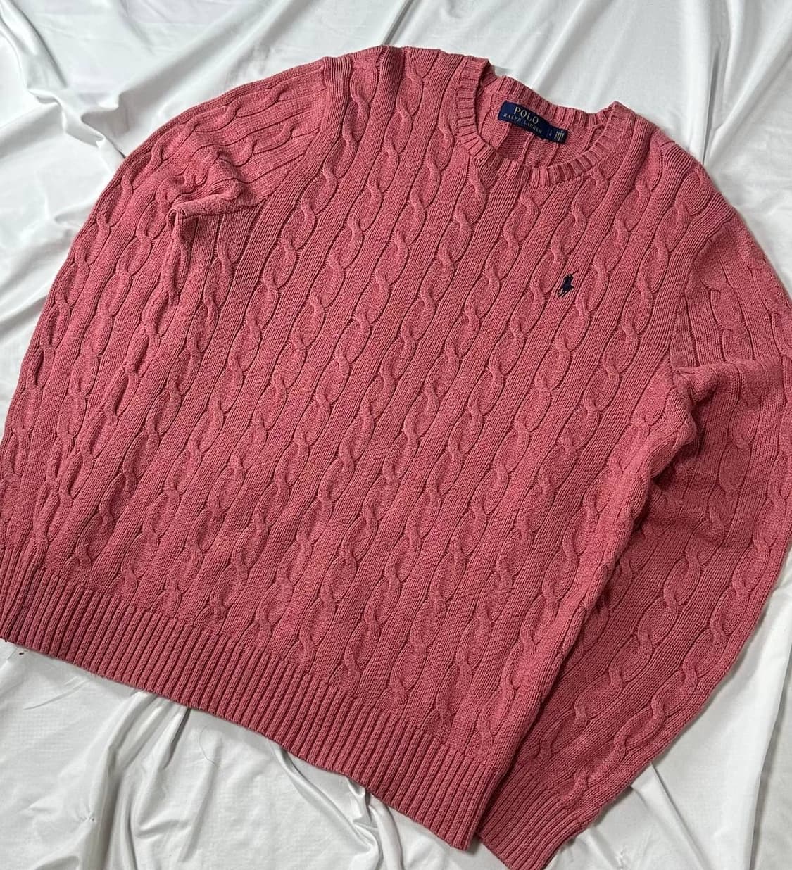 Polo Ralph Lauren Cable Pink Sweater 상품이미지1