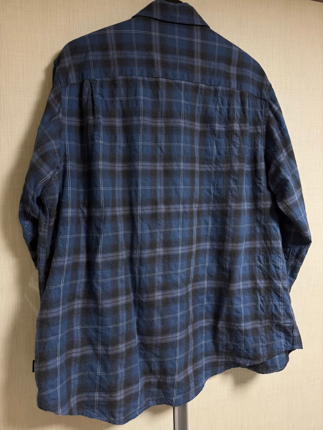 [L] 스투시 비치플레이드 셔츠 블루 상품이미지4