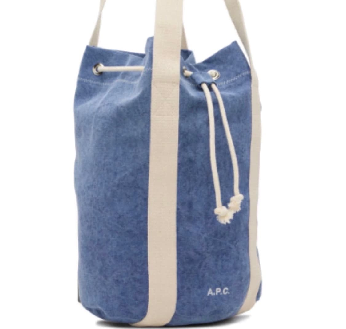 APC 아페쎄 블루 캔버스 토트백 상품이미지1
