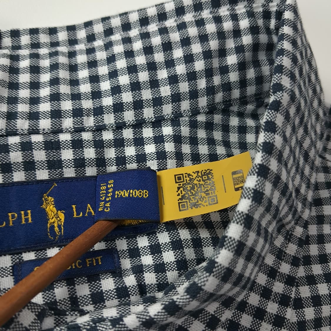 CJ284 2XL 폴로 QR 모노 마이크로체크 셔츠 남방 상품이미지4