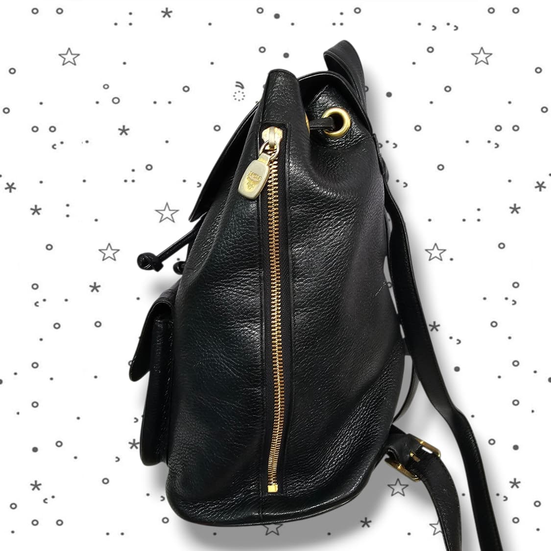 MCM 엠씨엠 스타크 가죽 백팩 블랙 상품이미지4